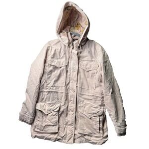 Faherty Rosewater Arosa Jacket Pink Velvet Utility Big Pockets Hooded Size Small